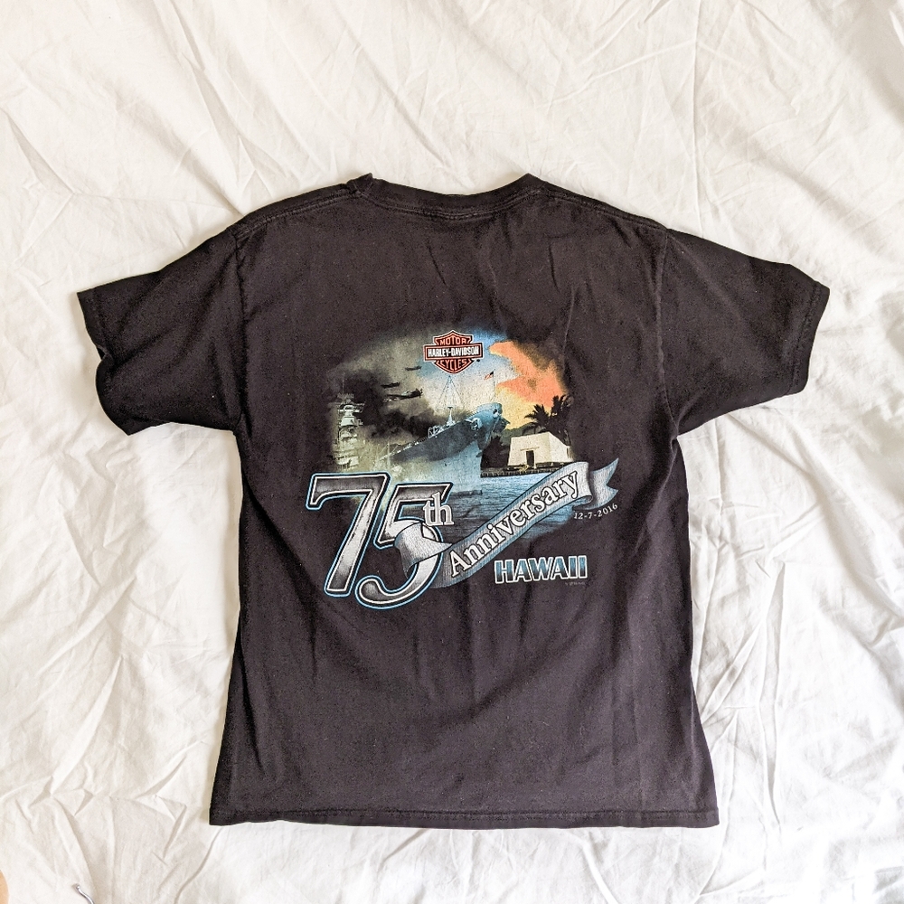 HARLEY DAVIDSON Honolulu Hawaii Tee 75 Year Anniversary Size M